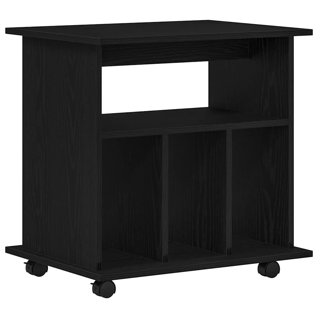 Cabinet mobil Stejar negru 60 x 45 x 55 cm Lemn compozit GartenMobel Dekor