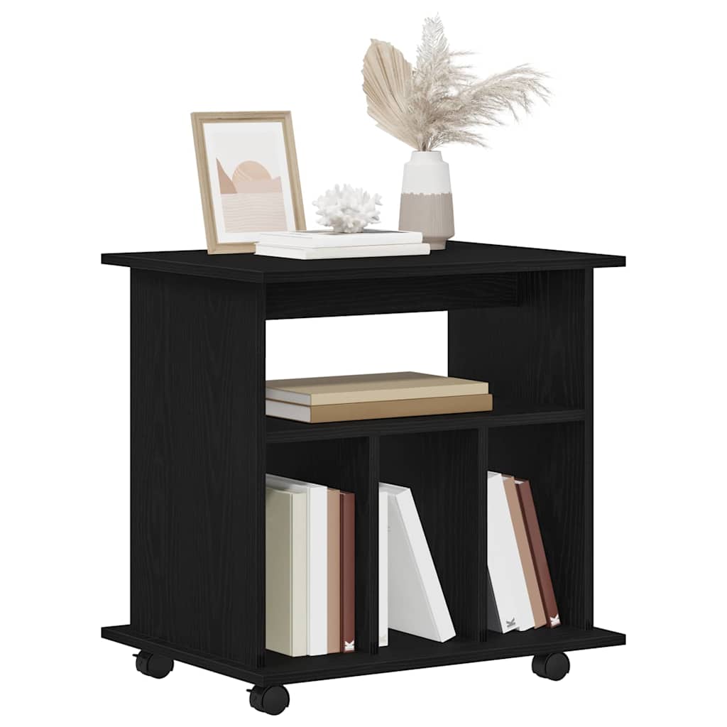 Cabinet mobil Stejar negru 60 x 45 x 55 cm Lemn compozit GartenMobel Dekor