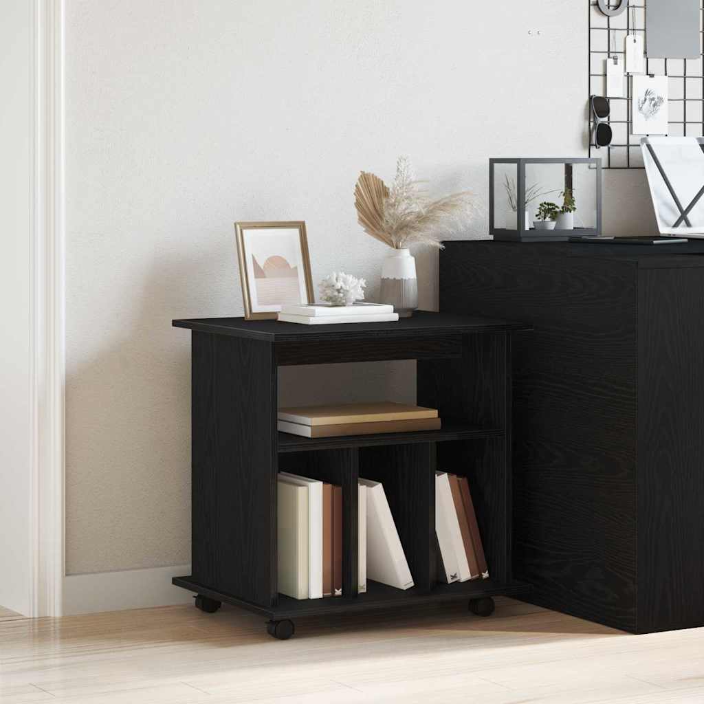 Cabinet mobil Stejar negru 60 x 45 x 55 cm Lemn compozit GartenMobel Dekor
