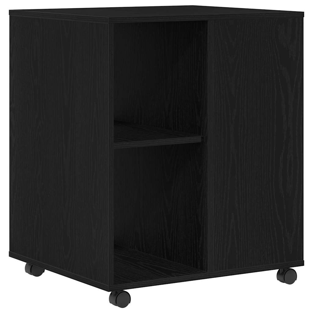 Dulap de depozitare cu roata Stejar negru 60 x 53 x 72.5 cm GartenMobel Dekor