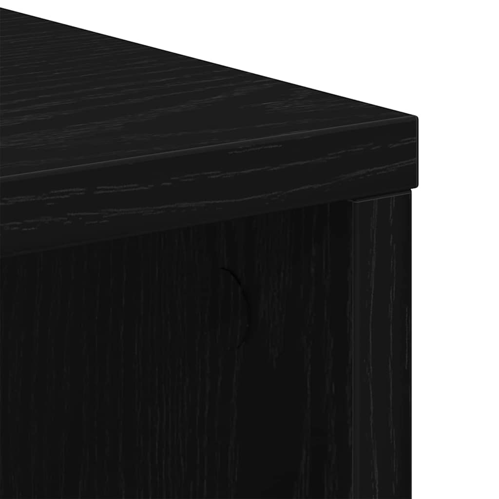 Dulap de depozitare cu roata Stejar negru 60 x 53 x 72.5 cm GartenMobel Dekor