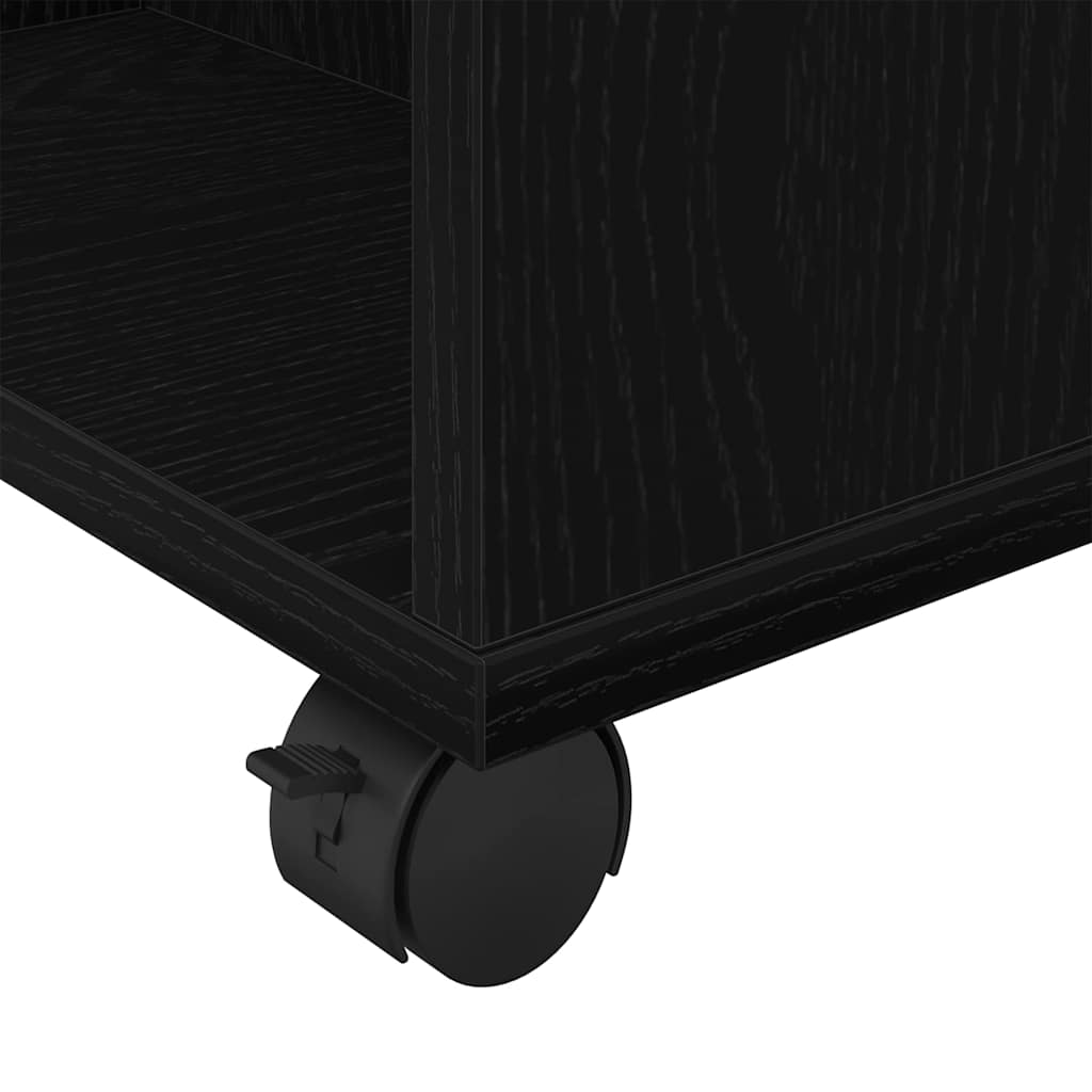 Dulap de depozitare cu roata Stejar negru 60 x 53 x 72.5 cm GartenMobel Dekor