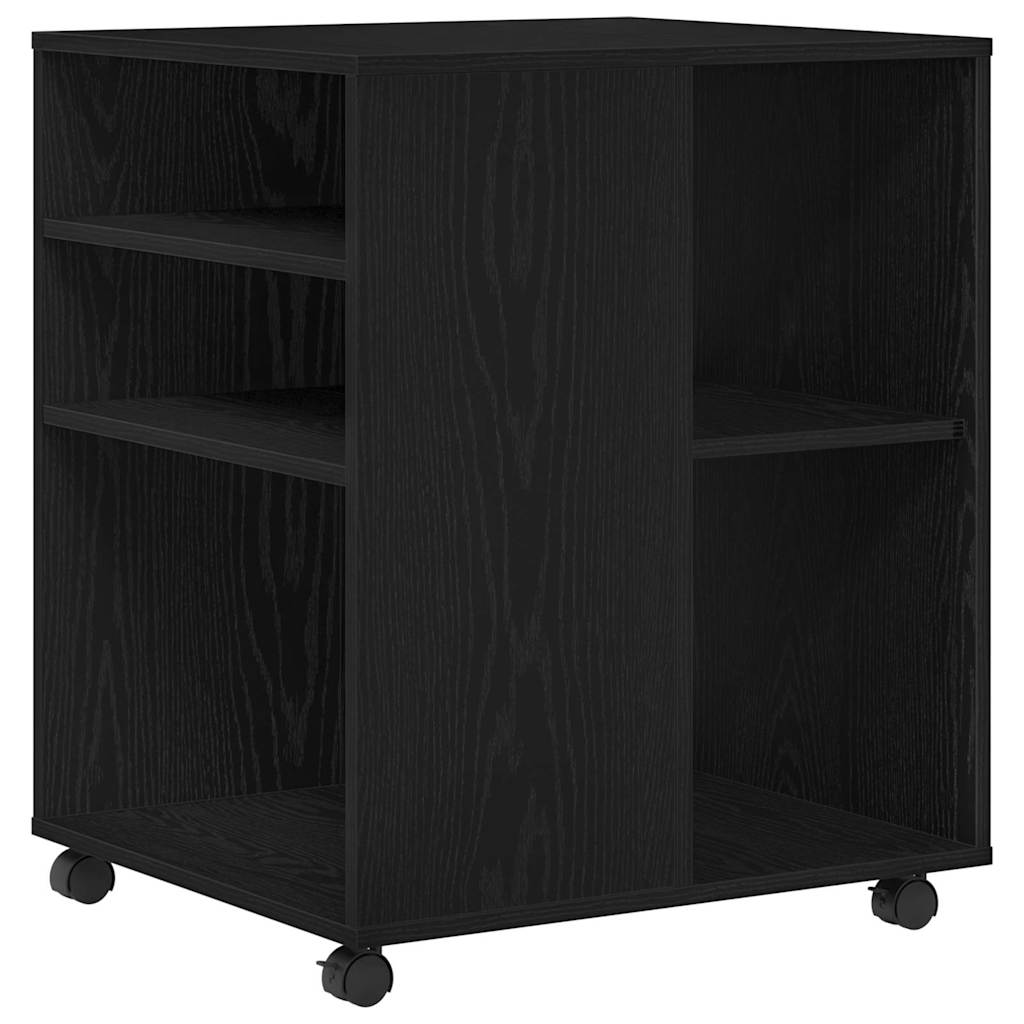 Dulap de depozitare cu roata Stejar negru 60 x 53 x 72.5 cm GartenMobel Dekor