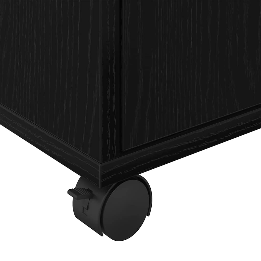 Dulap pe roți Stejar negru 45 x 38 x 54 cm Lemn compozit GartenMobel Dekor