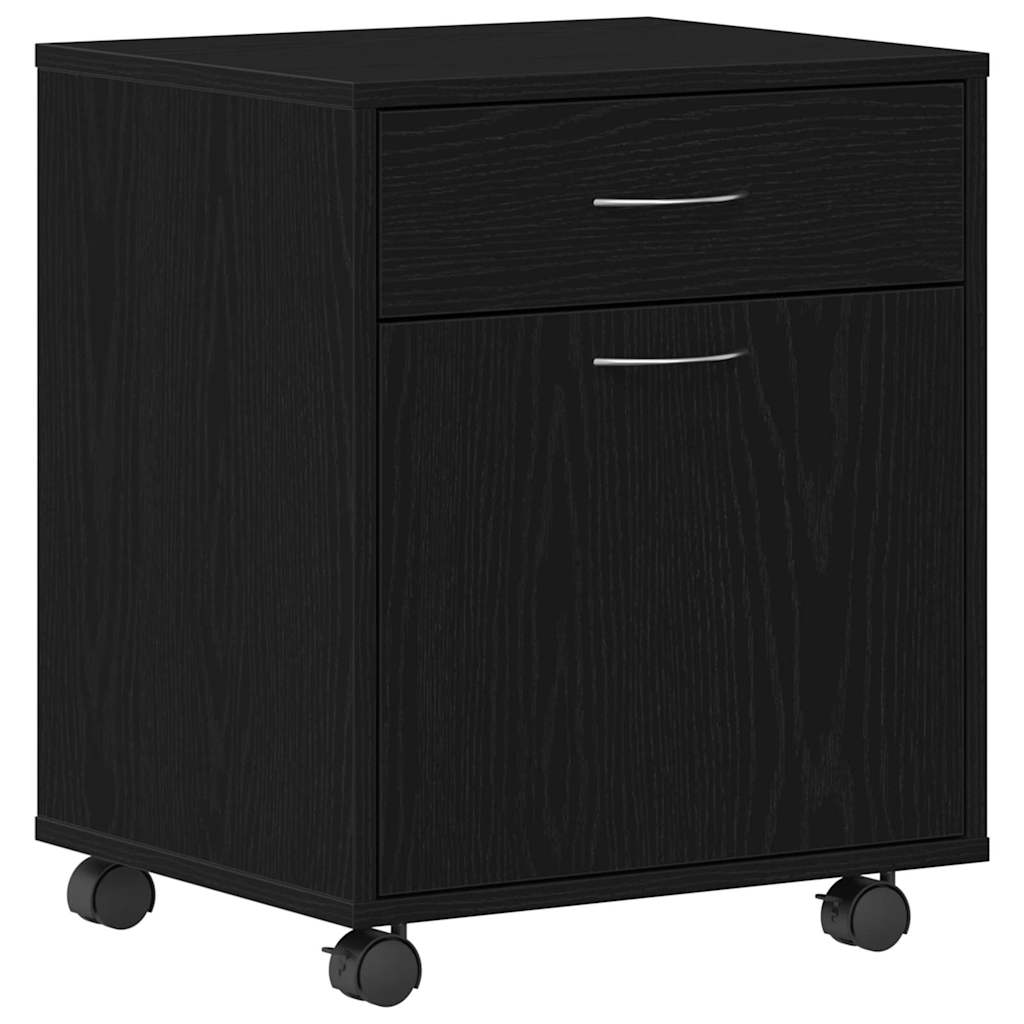 Dulap pe roți Stejar negru 45 x 38 x 54 cm Lemn compozit GartenMobel Dekor