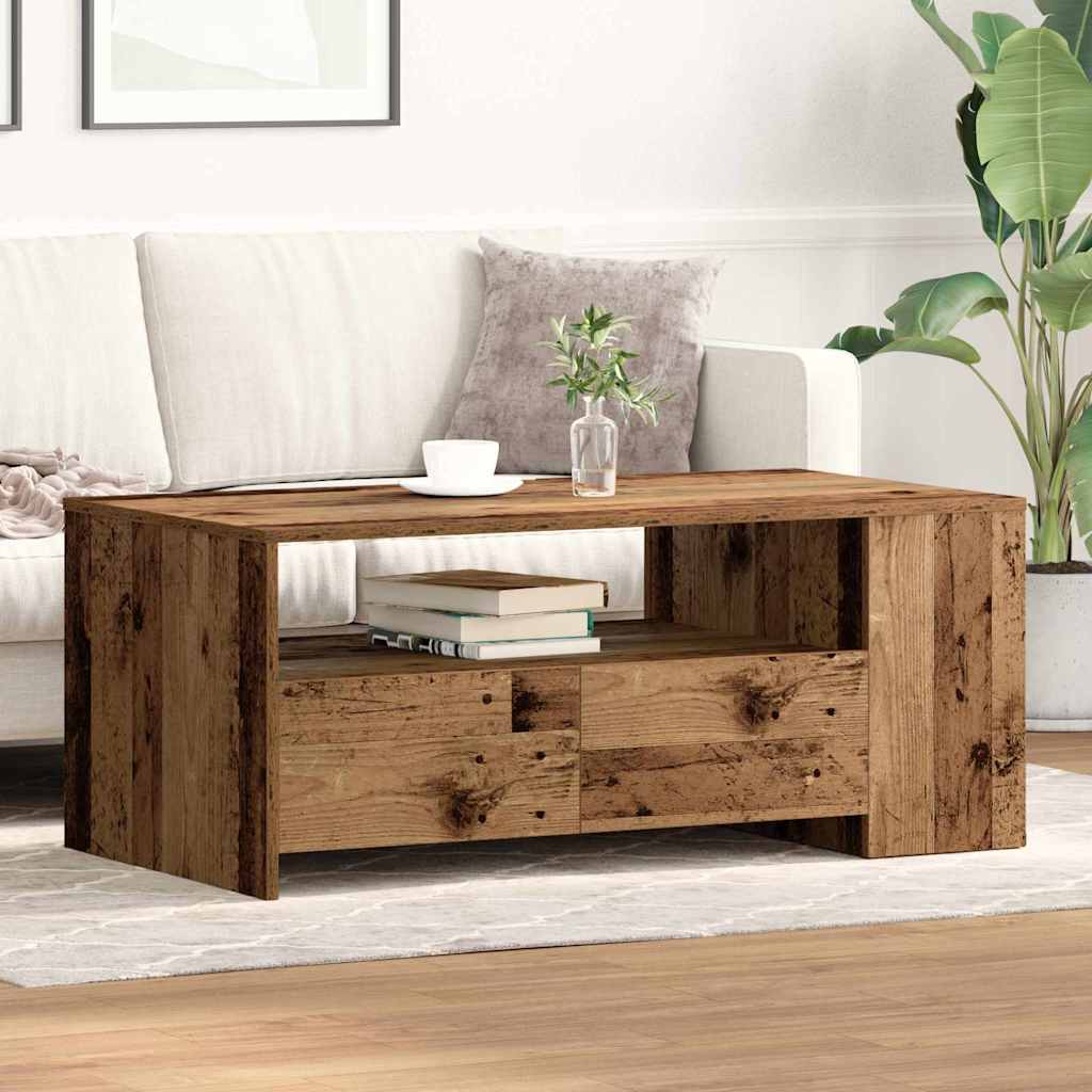 Masă de cafea Lemn vechi 102 x 55 x 43.5 cm Lemn compozit GartenMobel Dekor