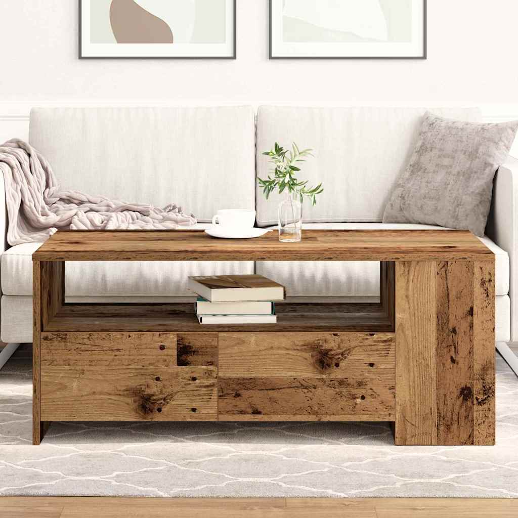 Masă de cafea Lemn vechi 102 x 55 x 43.5 cm Lemn compozit GartenMobel Dekor