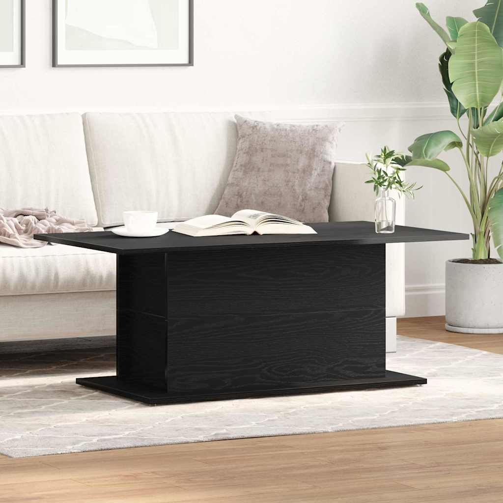 Masă de cafea Stejar negru 102 x 55.5 x 40 cm Lemn compozit GartenMobel Dekor