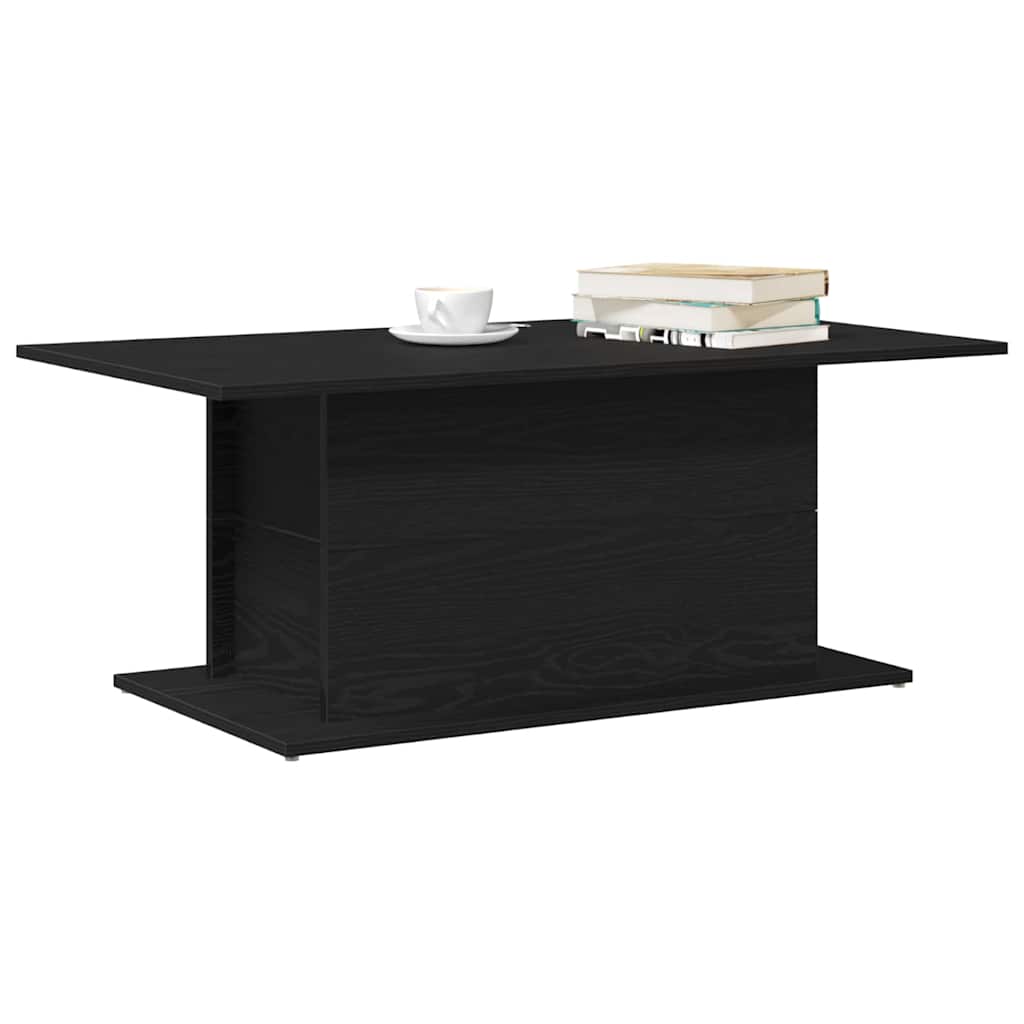 Masă de cafea Stejar negru 102 x 55.5 x 40 cm Lemn compozit GartenMobel Dekor