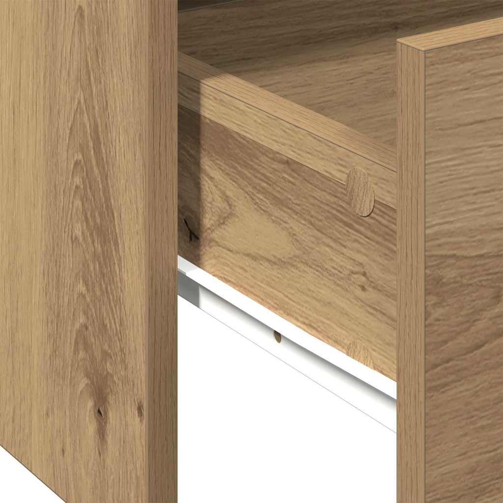 Masă de cafea stejar artizanal 102 x 55 x 43.5 cm Lemn compozit GartenMobel Dekor