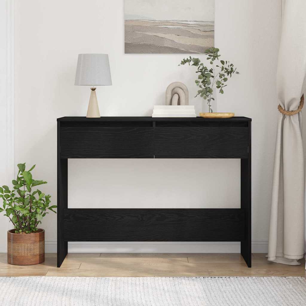 Masă de consolă Stejar negru 100 x 35 x 76.5 cm Lemn compozit GartenMobel Dekor