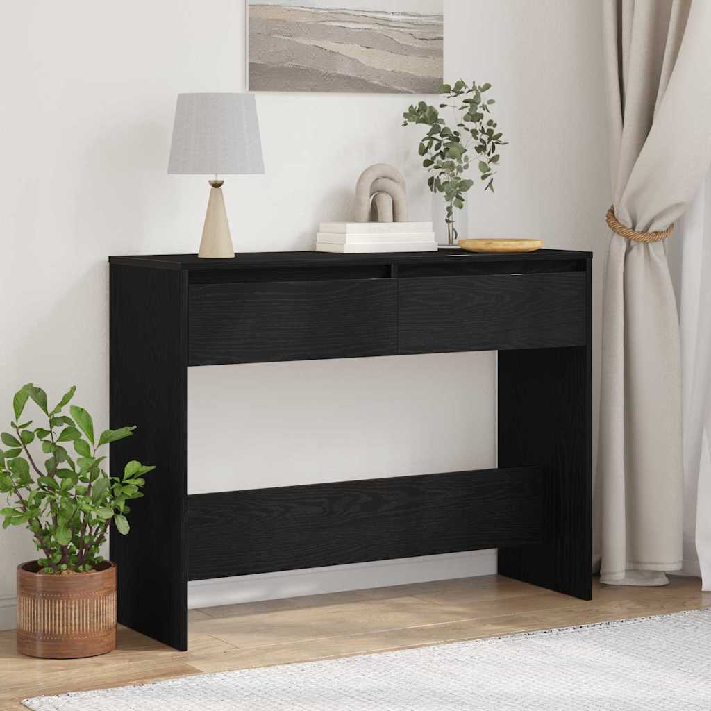 Masă de consolă Stejar negru 100 x 35 x 76.5 cm Lemn compozit GartenMobel Dekor