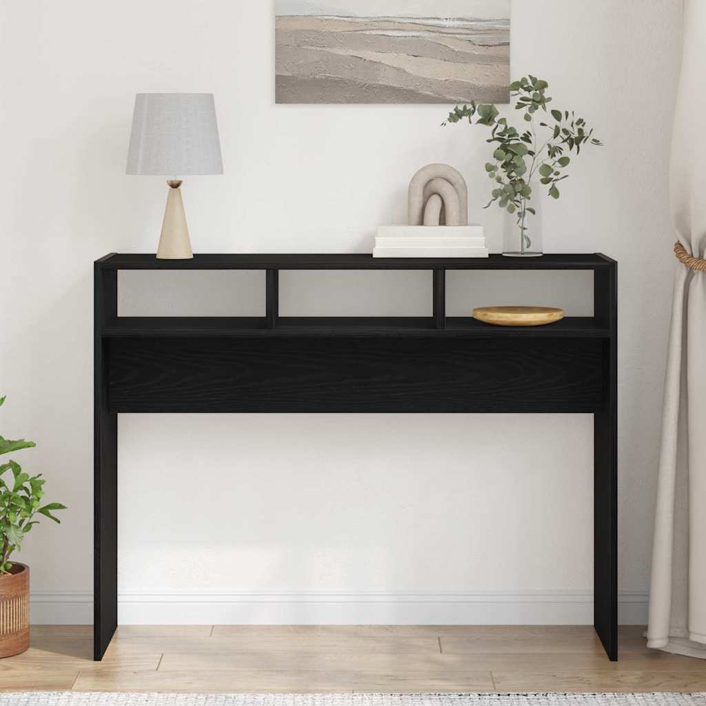 Masă de consolă Stejar negru 105 x 30 x 80 cm Lemn compozit GartenMobel Dekor