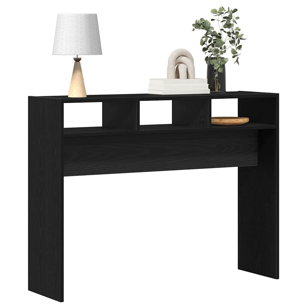 Masă de consolă Stejar negru 105 x 30 x 80 cm Lemn compozit GartenMobel Dekor