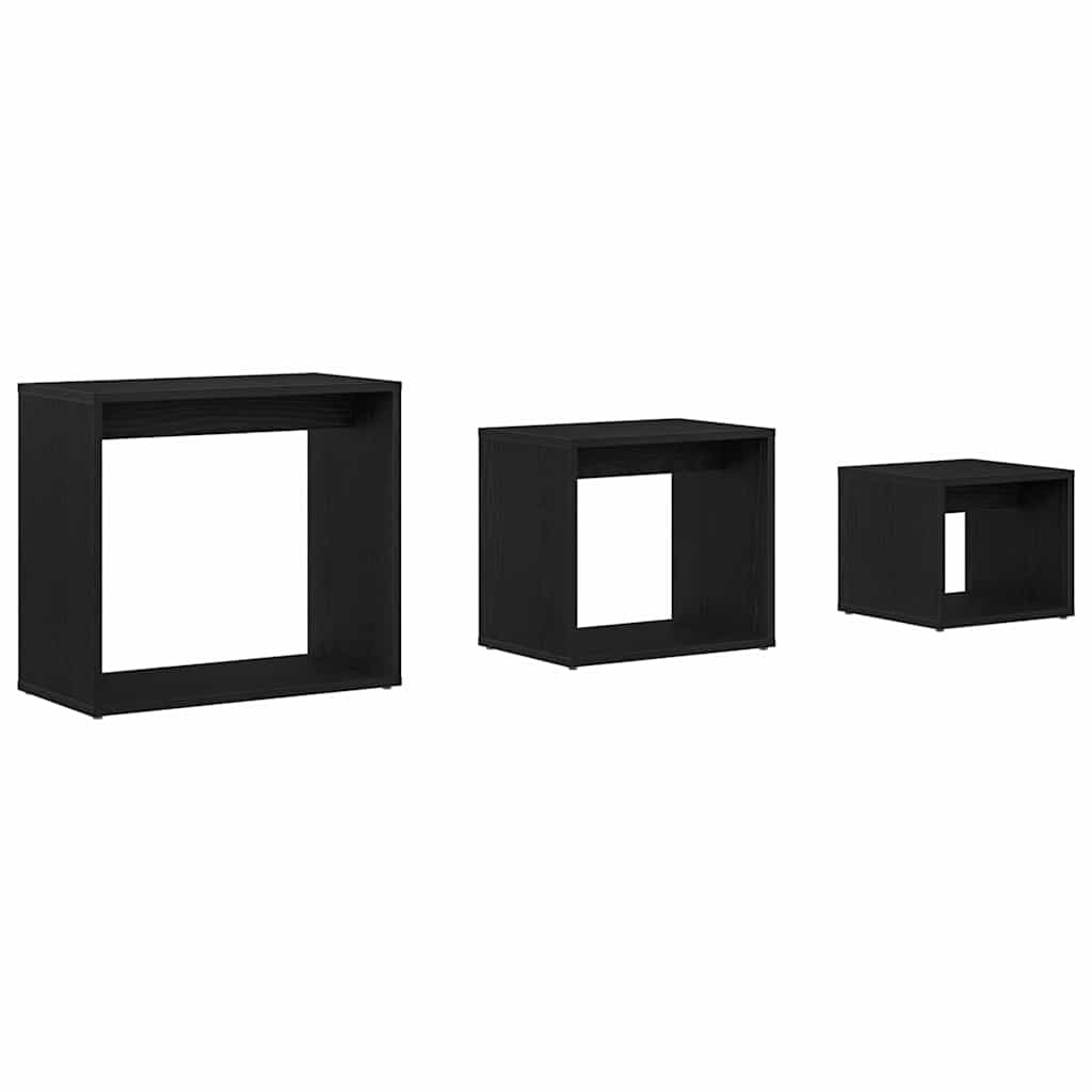 Masa de cuibărit Altele 3 pcs Stejar Negru 55 x 30 x 50 cm GartenMobel Dekor