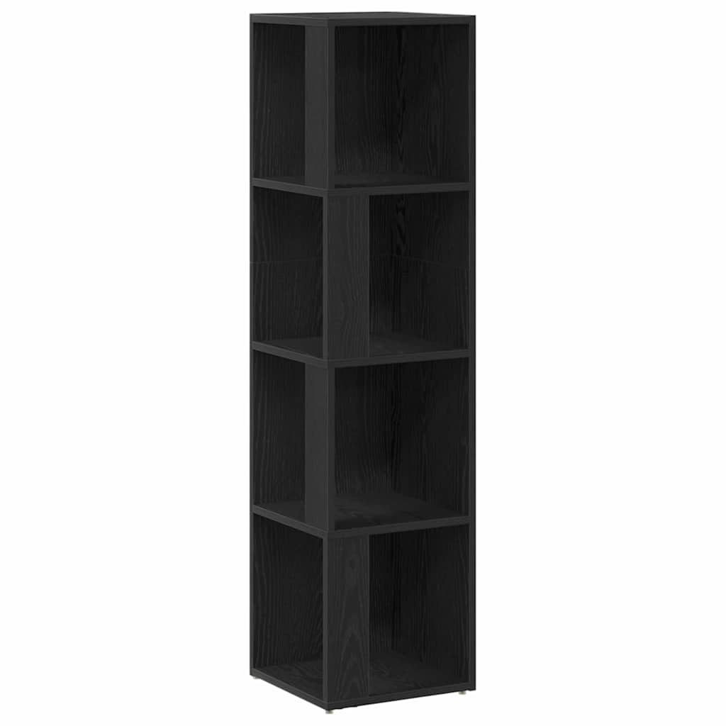 Rafturi de colț Stejar negru 33 x 33 x 132 cm Lemn compozit GartenMobel Dekor