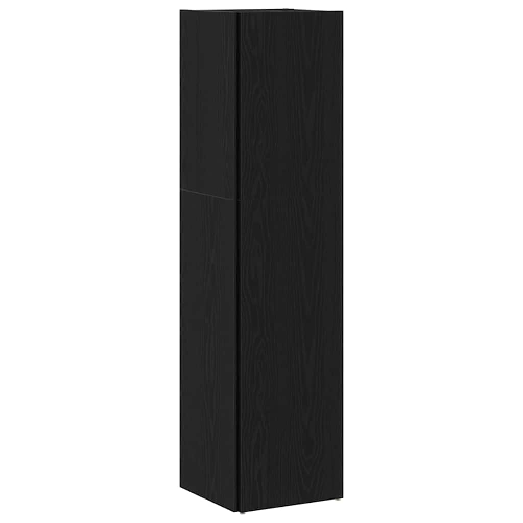 Rafturi de colț Stejar negru 33 x 33 x 132 cm Lemn compozit GartenMobel Dekor