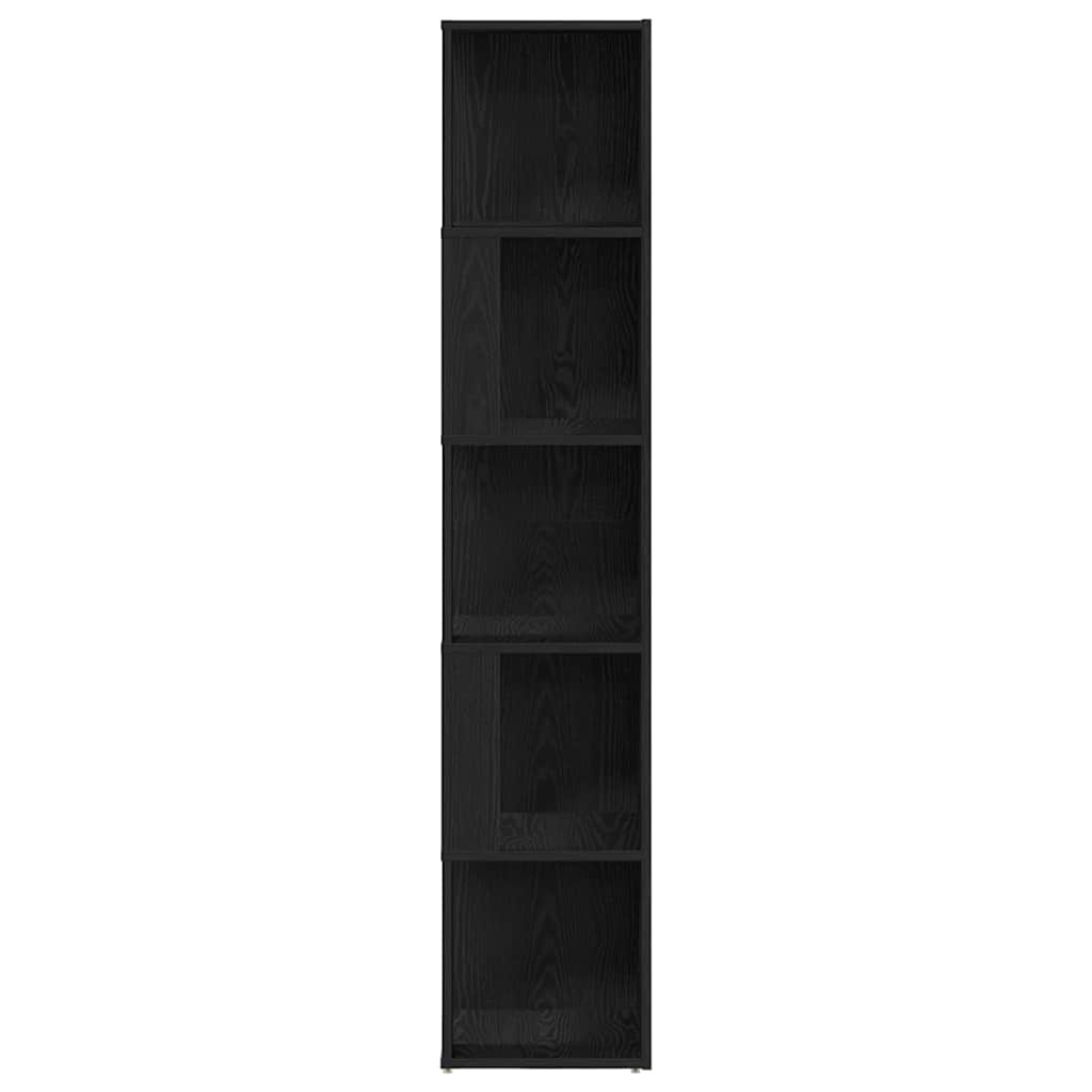 Rafturi de colț Stejar negru 33 x 33 x 164.5 cm Lemn compozit GartenMobel Dekor