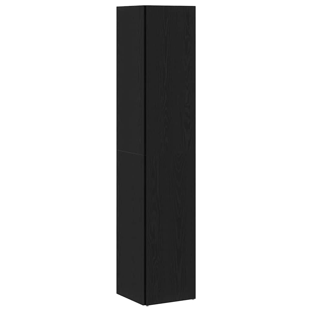 Rafturi de colț Stejar negru 33 x 33 x 164.5 cm Lemn compozit GartenMobel Dekor