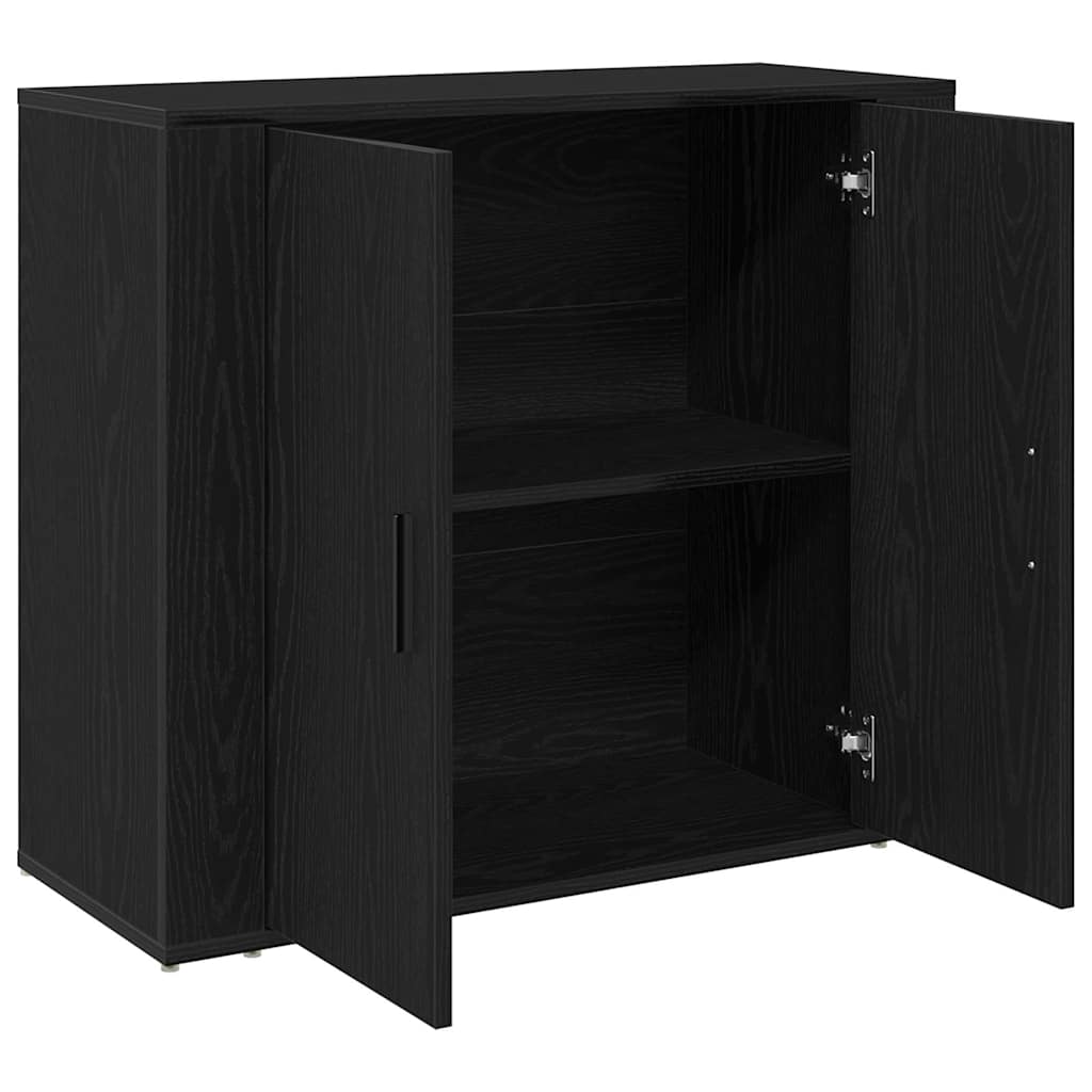 Bufet Stejar negru 80 x 33 x 70 cm Lemn compozit GartenMobel Dekor