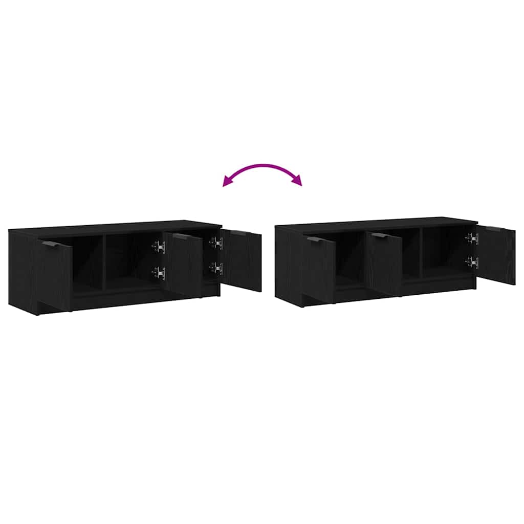 Cabinet TV Stejar negru 102 x 35 x 36.5 cm Lemn compozit GartenMobel Dekor