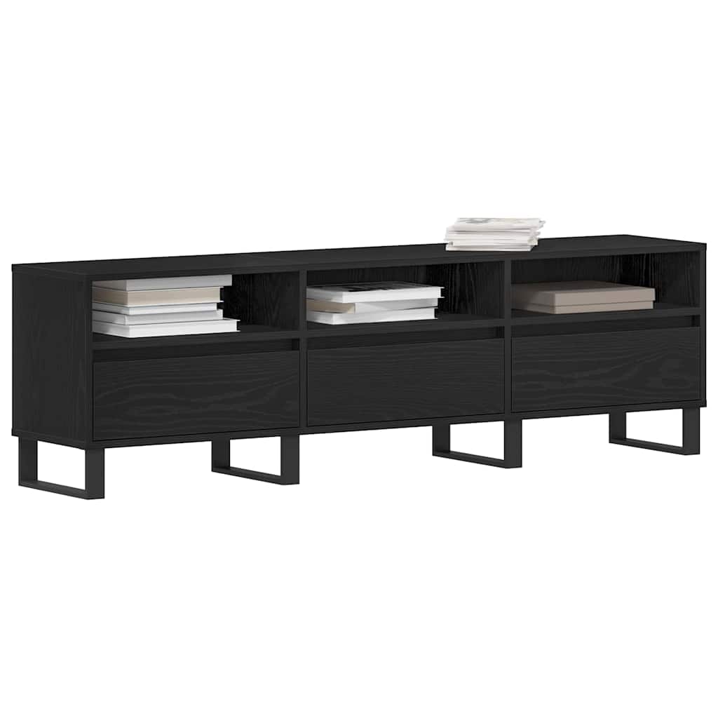 Cabinet TV Stejar negru 150 x 30 x 44.5 cm Lemn compozit GartenMobel Dekor