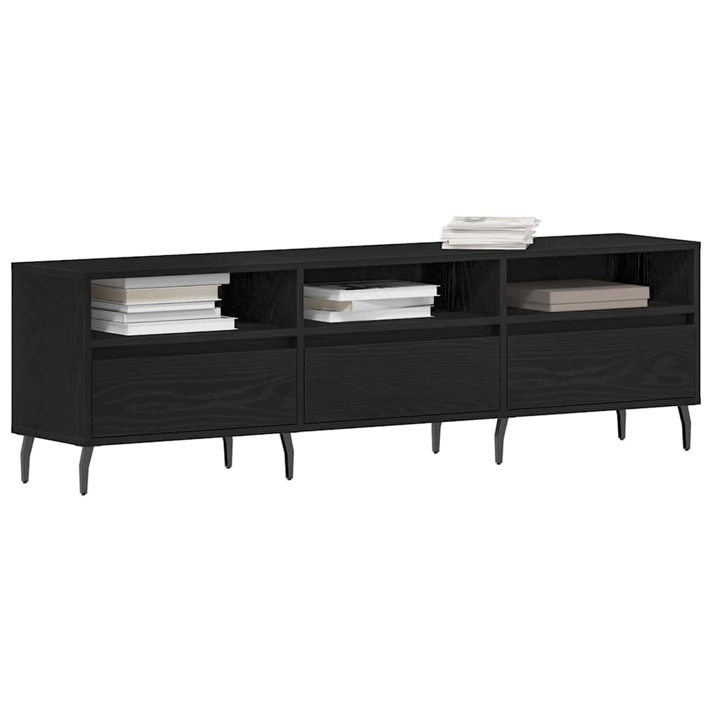 Cabinet TV Stejar negru 150 x 30 x 44.5 cm Lemn compozit GartenMobel Dekor
