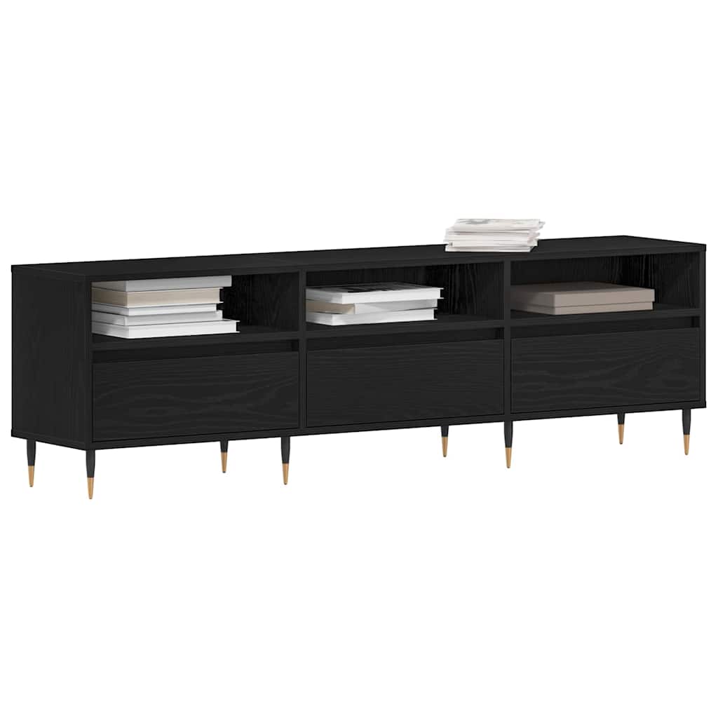Cabinet TV Stejar negru 150 x 30 x 44.5 cm Lemn compozit GartenMobel Dekor