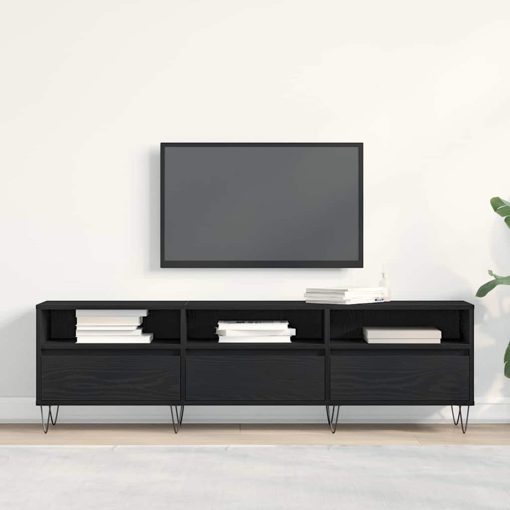 Cabinet TV Stejar negru 150 x 30 x 44.5 cm Lemn compozit GartenMobel Dekor