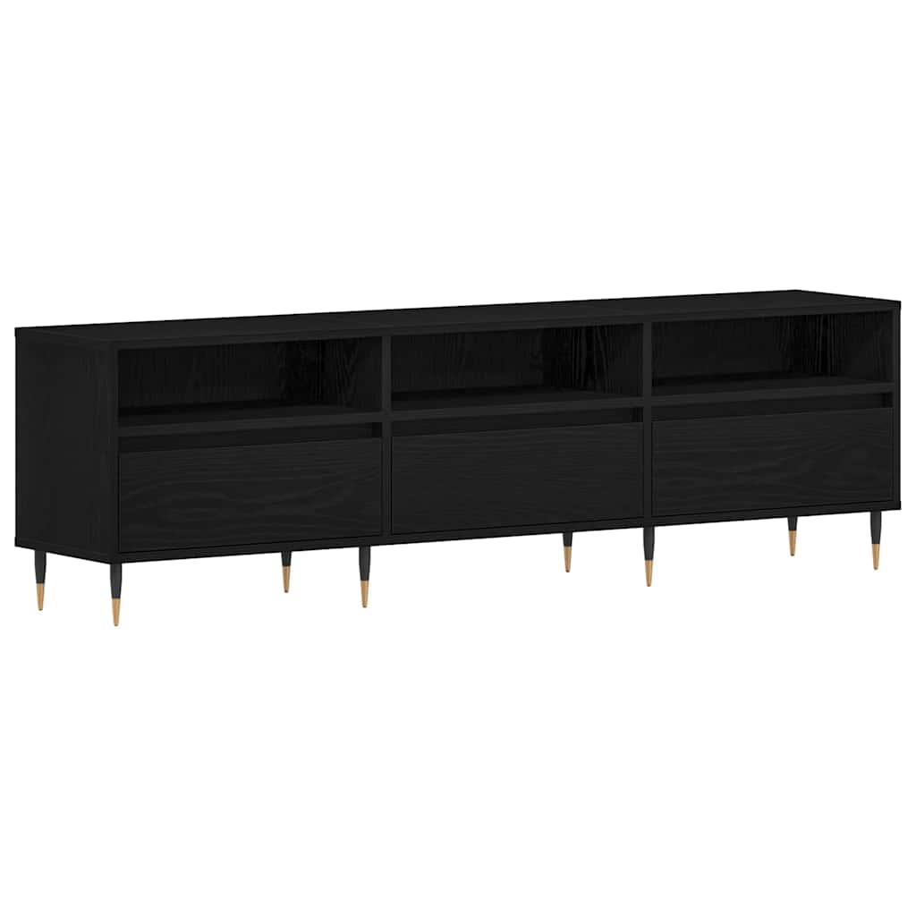 Cabinet TV Stejar negru 150 x 30 x 44.5 cm Lemn compozit GartenMobel Dekor