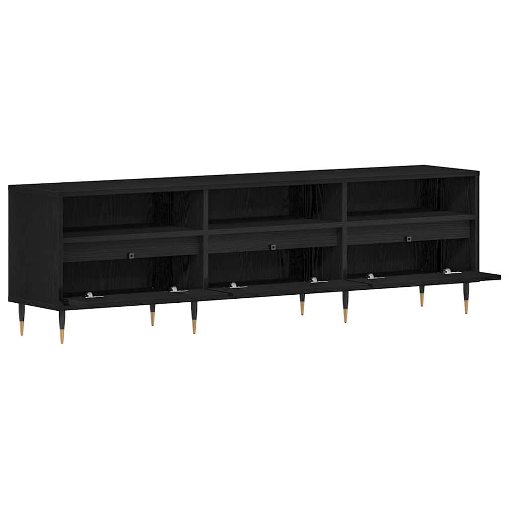 Cabinet TV Stejar negru 150 x 30 x 44.5 cm Lemn compozit GartenMobel Dekor