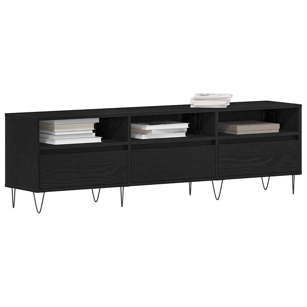 Cabinet TV Stejar negru 150 x 30 x 44.5 cm Lemn compozit GartenMobel Dekor