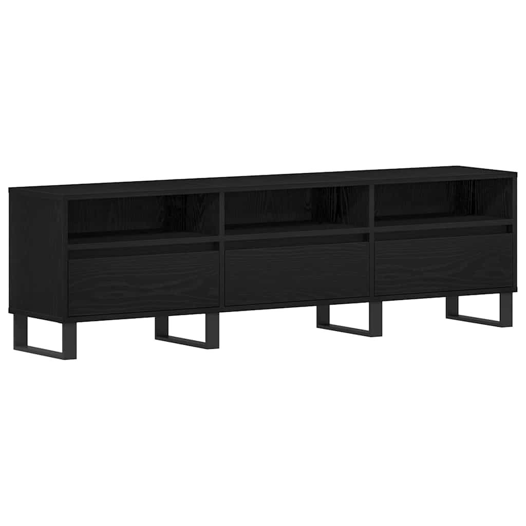 Cabinet TV Stejar negru 150 x 30 x 44.5 cm Lemn compozit GartenMobel Dekor