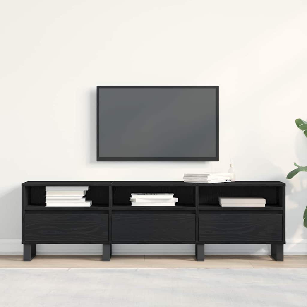 Cabinet TV Stejar negru 150 x 30 x 44.5 cm Lemn compozit GartenMobel Dekor