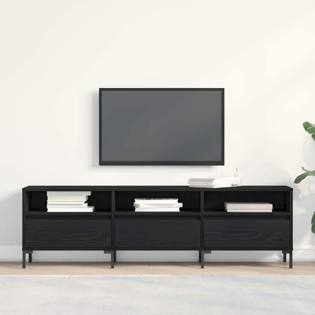 Cabinet TV Stejar negru 150 x 30 x 44.5 cm Lemn compozit GartenMobel Dekor