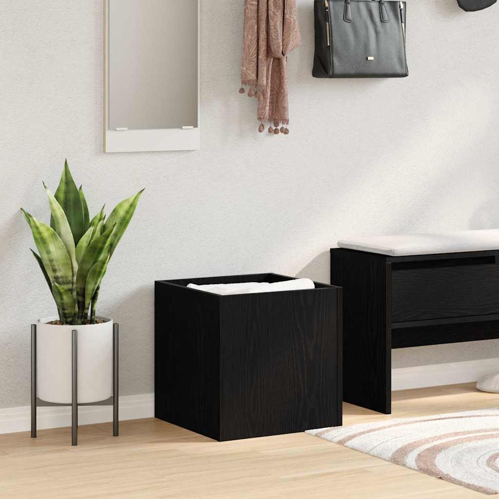 Cutie pentru Vaze Stejar negru 40 x 40 x 40 cm Lemn compozit GartenMobel Dekor