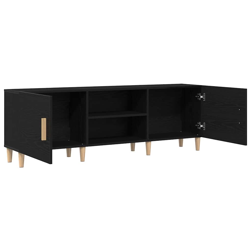 Dulap TV Stejar negru 150 x 30 x 50 cm Lemn compozit GartenMobel Dekor