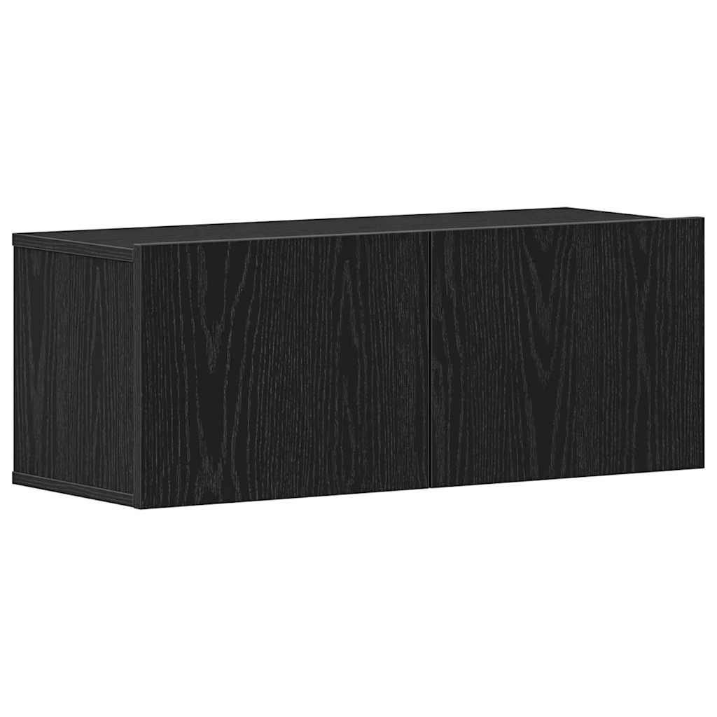 Dulapuri TV 2 pcs Stejar negru 80 x 30 x 30 cm Lemn compozit GartenMobel Dekor