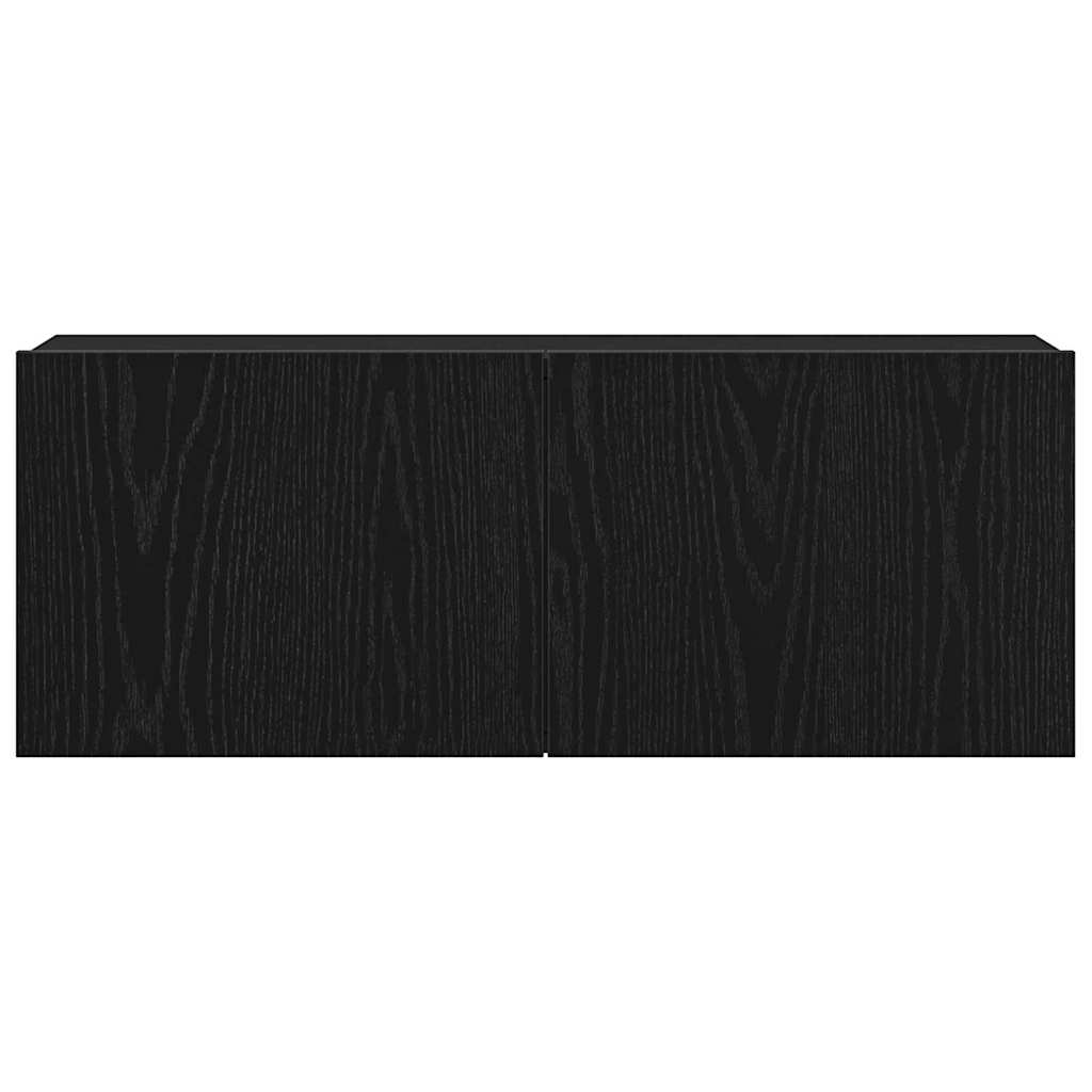 Dulapuri TV 2 pcs Stejar negru 80 x 30 x 30 cm Lemn compozit GartenMobel Dekor