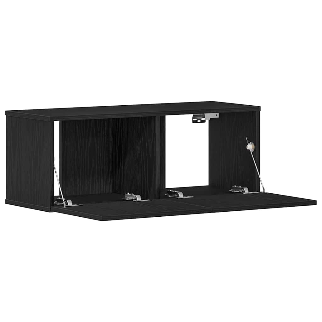 Dulapuri TV 2 pcs Stejar negru 80 x 30 x 30 cm Lemn compozit GartenMobel Dekor