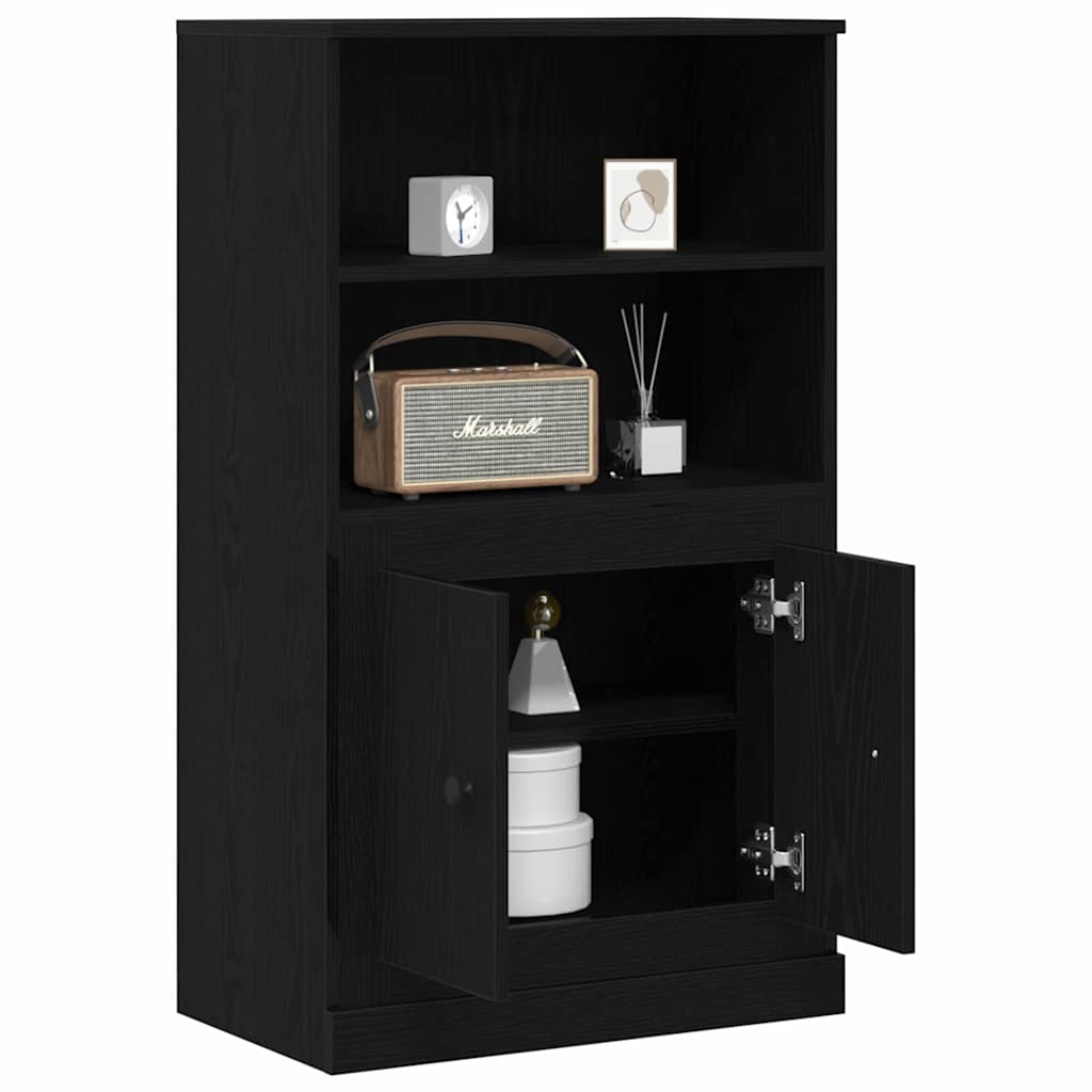 Highboard Stejar Negru 60 x 35.5 x 103.5 cm Lemn compozit GartenMobel Dekor