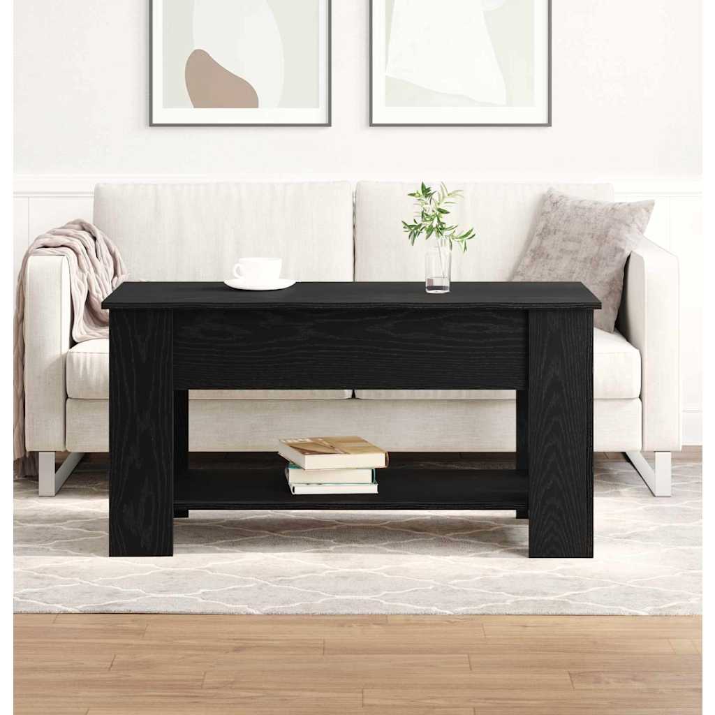 Masă de cafea Stejar negru 101 x 49 x 52 cm Lemn compozit GartenMobel Dekor