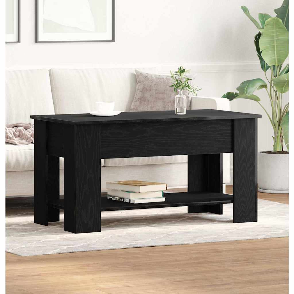 Masă de cafea Stejar negru 101 x 49 x 52 cm Lemn compozit GartenMobel Dekor
