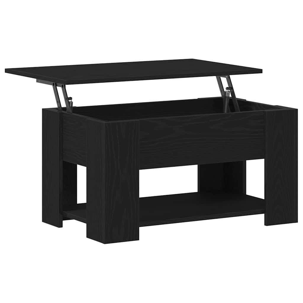 Masă de cafea Stejar negru 79 x 49 x 41 cm Lemn compozit GartenMobel Dekor