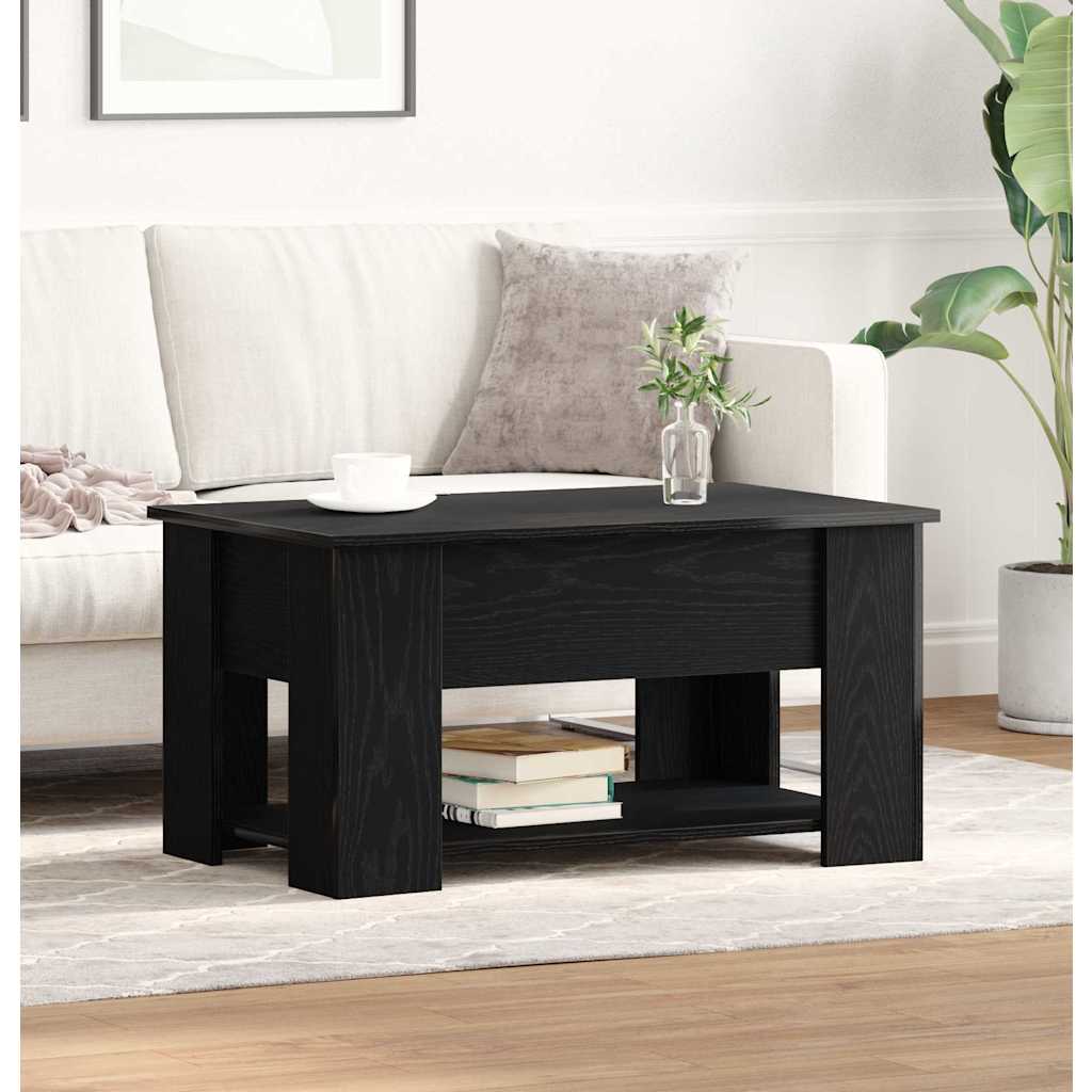 Masă de cafea Stejar negru 79 x 49 x 41 cm Lemn compozit GartenMobel Dekor
