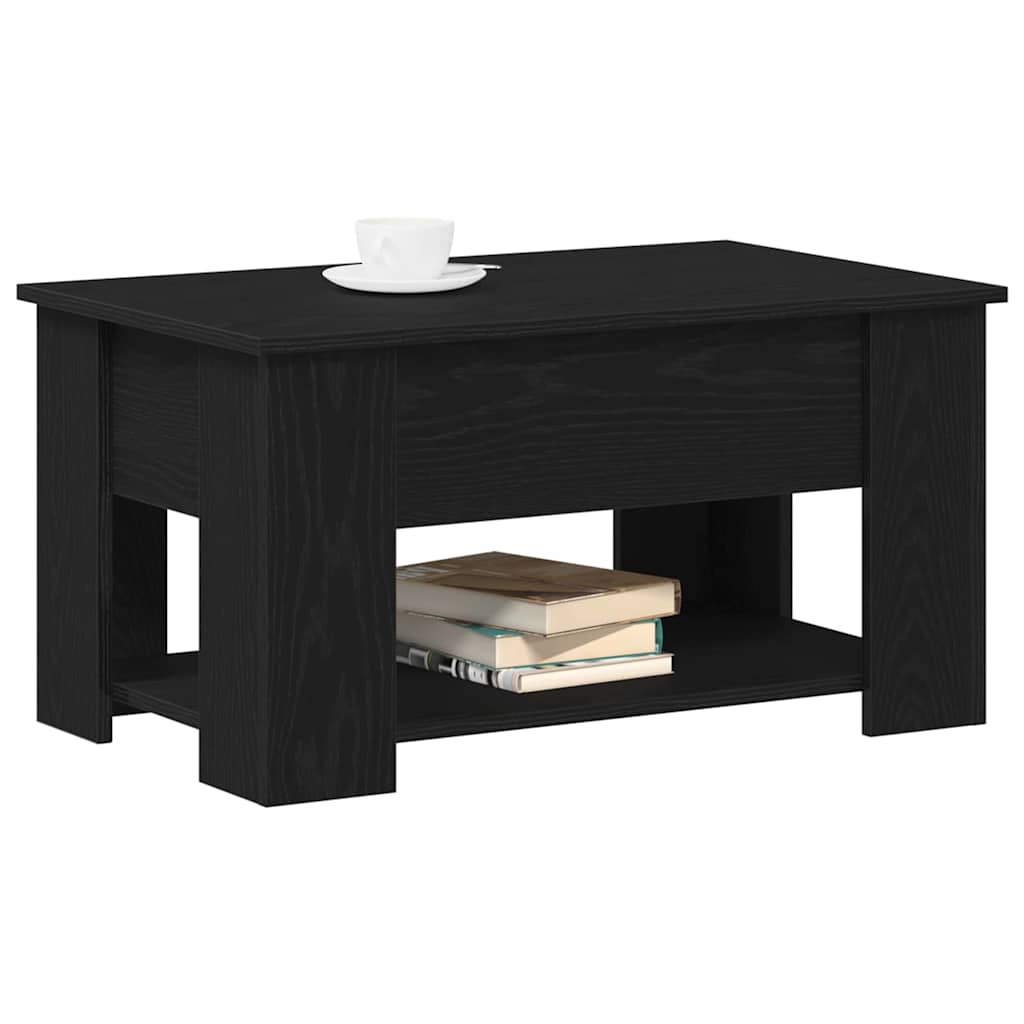 Masă de cafea Stejar negru 79 x 49 x 41 cm Lemn compozit GartenMobel Dekor