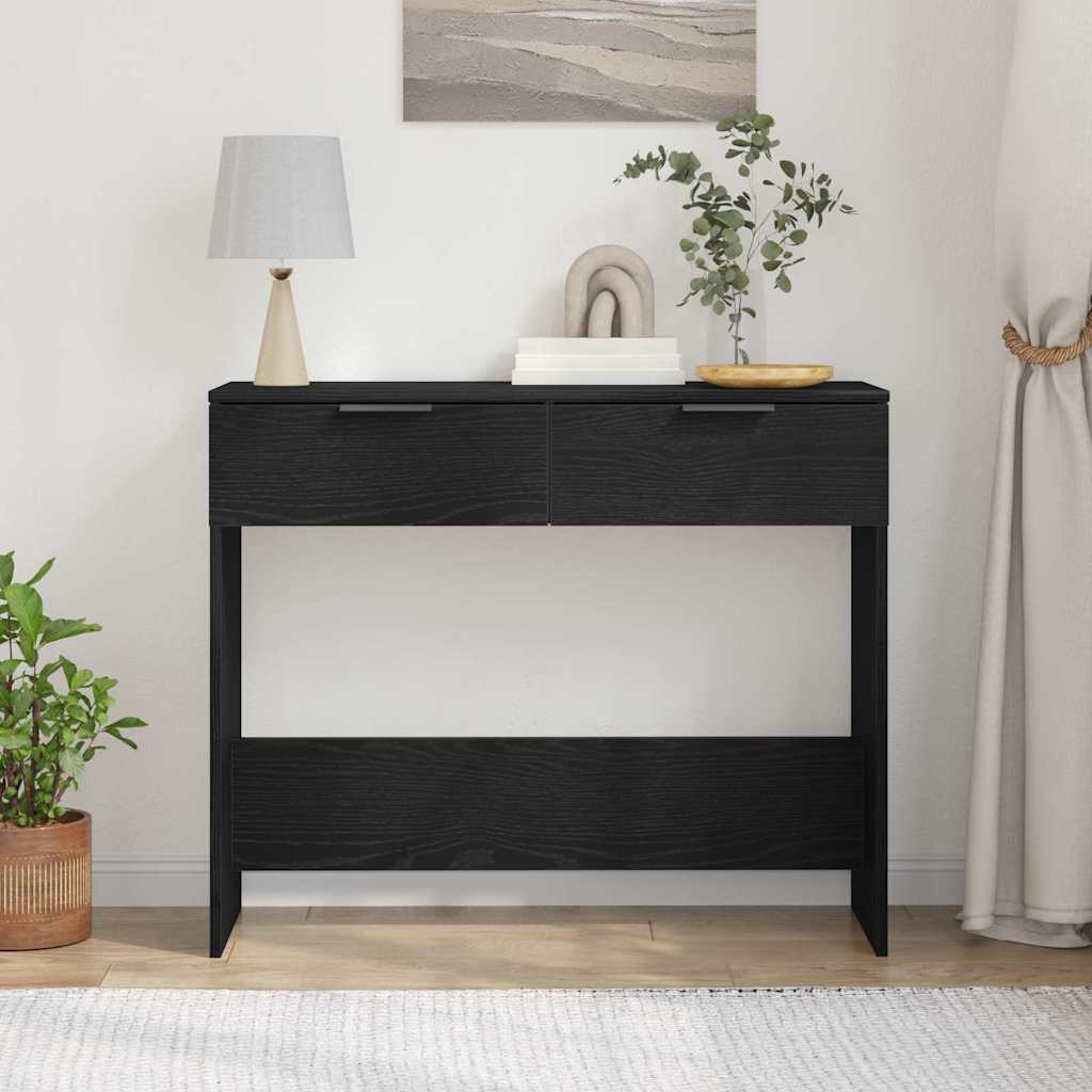 Masă de consolă Stejar negru 90 x 36 x 75 cm Lemn compozit GartenMobel Dekor