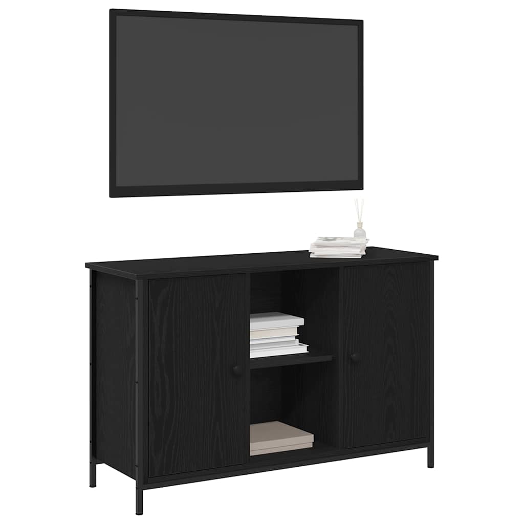 Cabinet TV Stejar negru 101 x 35 x 65 cm Lemn compozit GartenMobel Dekor