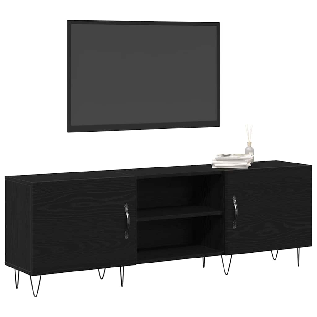 Cabinet TV Stejar negru 150 x 30 x 50 cm Lemn compozit GartenMobel Dekor
