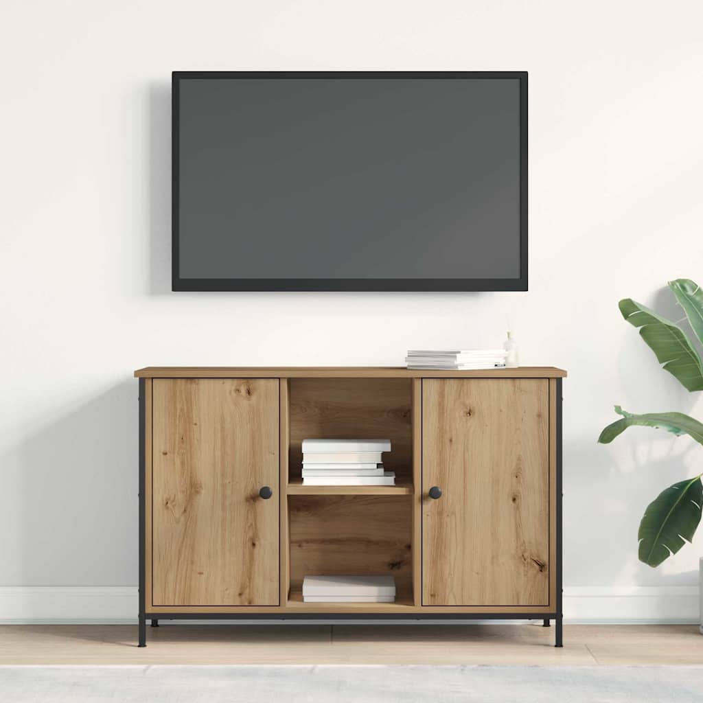 Cabinet TV stejar artizanal 101 x 35 x 65 cm Lemn compozit GartenMobel Dekor